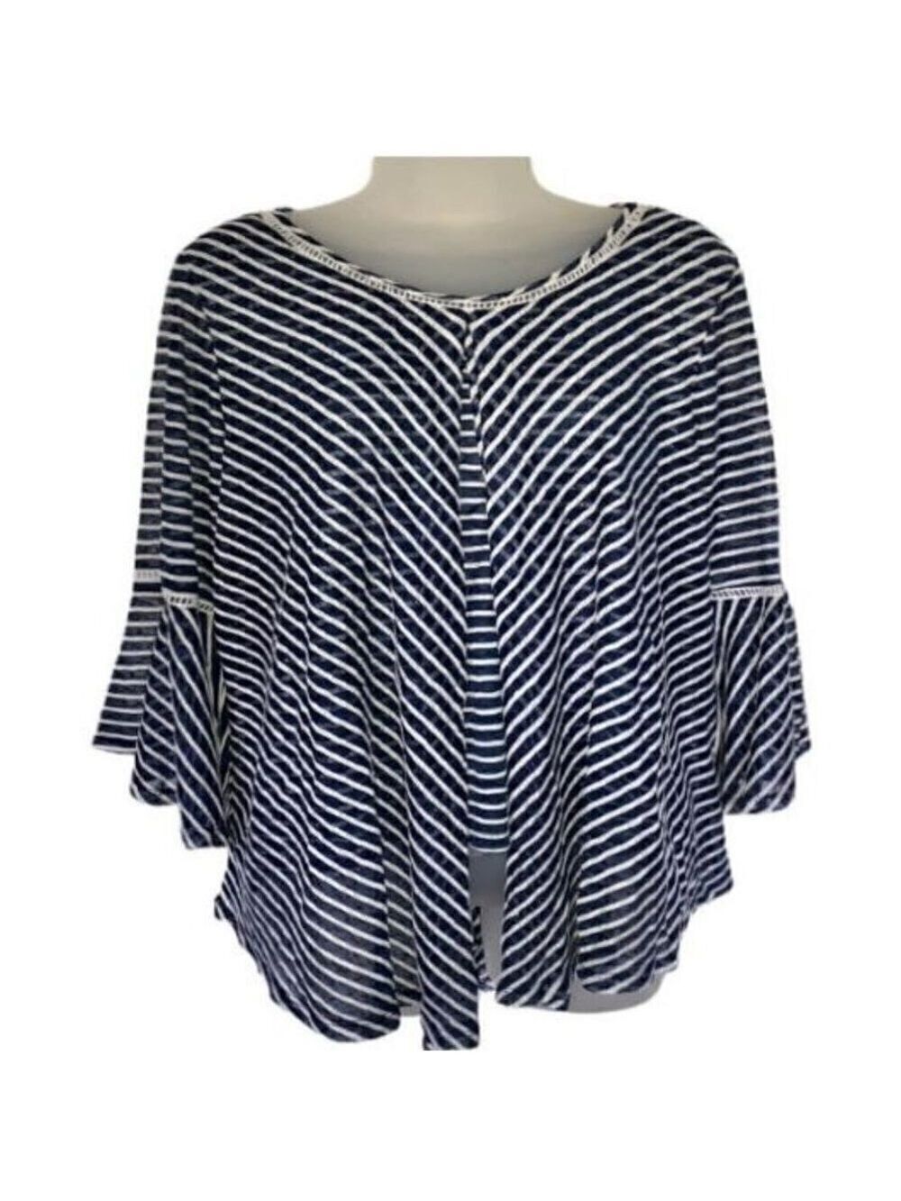NAUTICAL Navy Striped Loose Blouse Layer